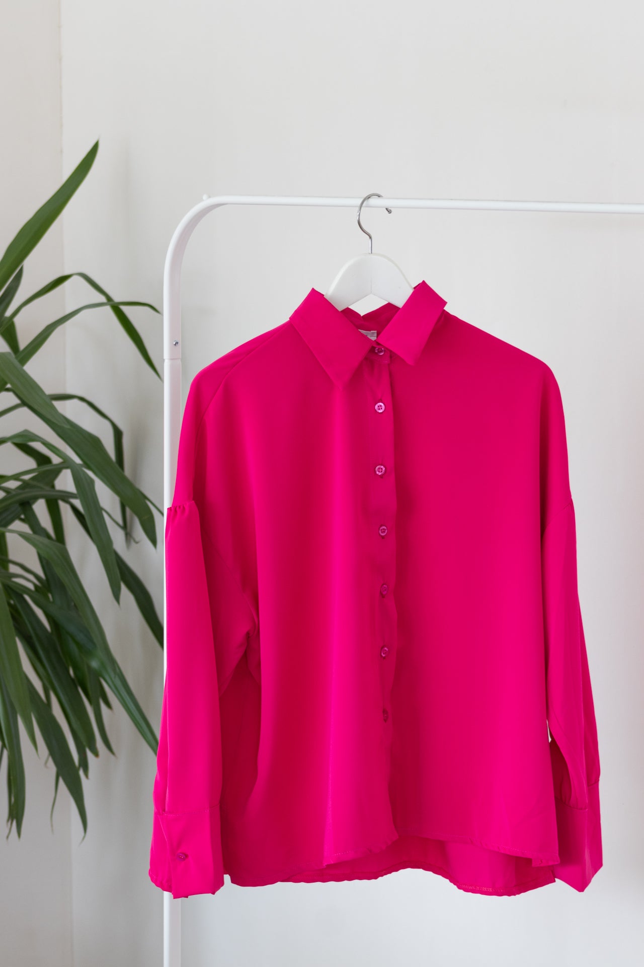 Roze blouse met lange mouwen