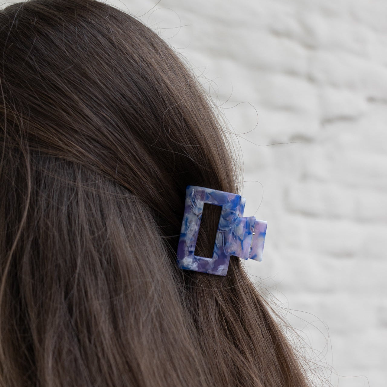 Blauw-Paarse Vierkante Haarspeld - Bélice - Belice - Bélice At Work - Blauw - Paars - Blauw - Haarspeld - Accessoires - Dames - Lente