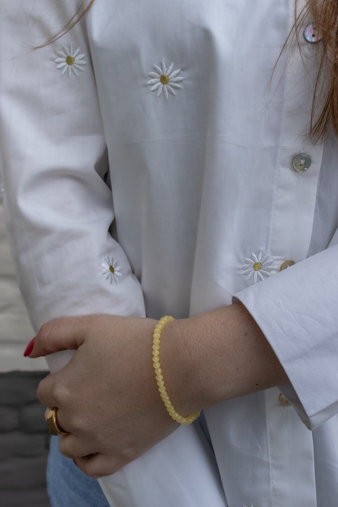 Armband met pastelgele kralen - Bélice - Belice - Bélice At Work - Armband - Geel - Accessoires - Dames - Lente
