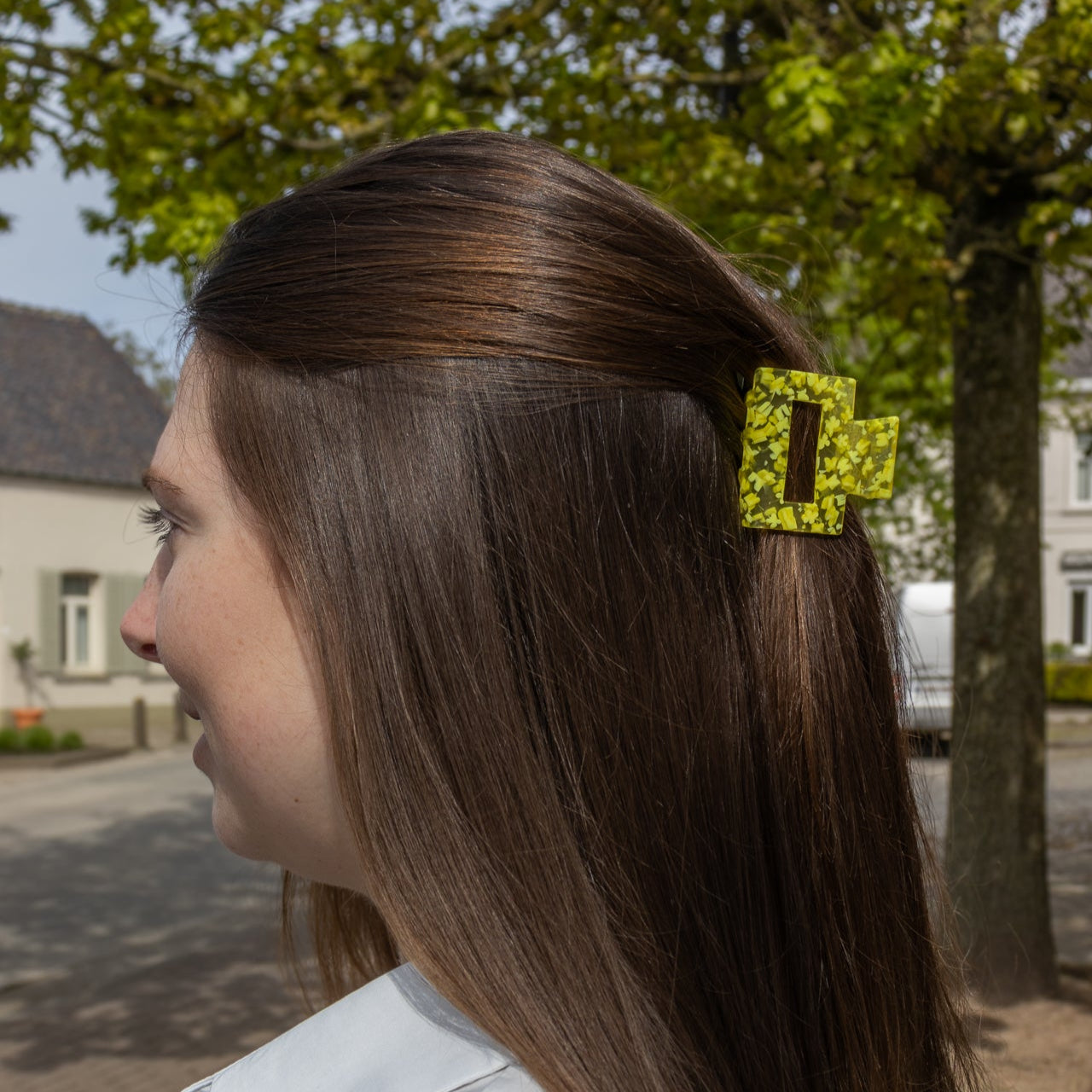 Gele Vierkante Haarspeld- Belice - Bélice Goes Out - Geel - Haarspeld - Accessoires - Dames - Lente