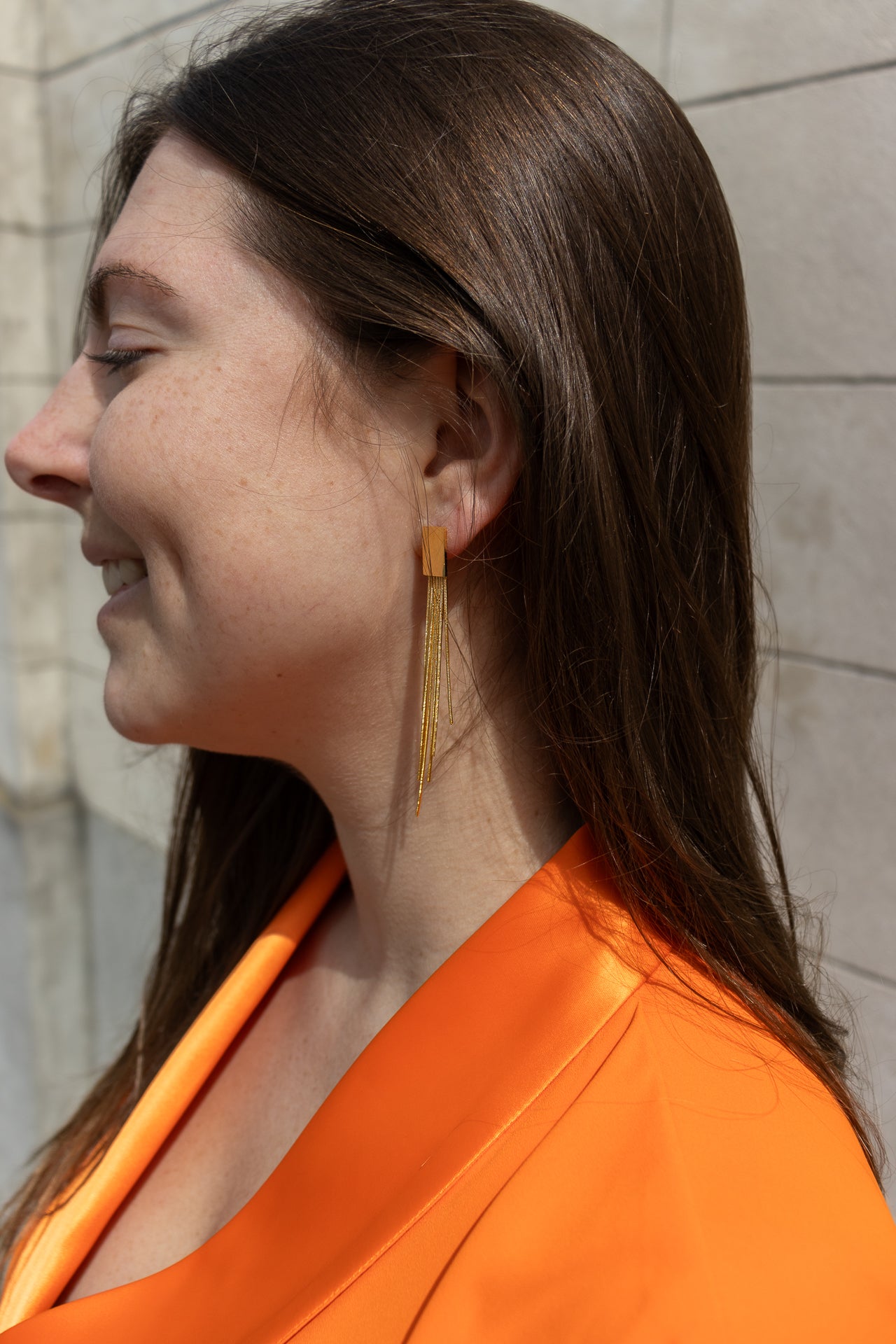 Oranje blouse - Bélice - Belice - Bélice Goes Out - Cache Coeur - Oranje -Dameskledij - Lentebloes - Bloes - blouse - Lente