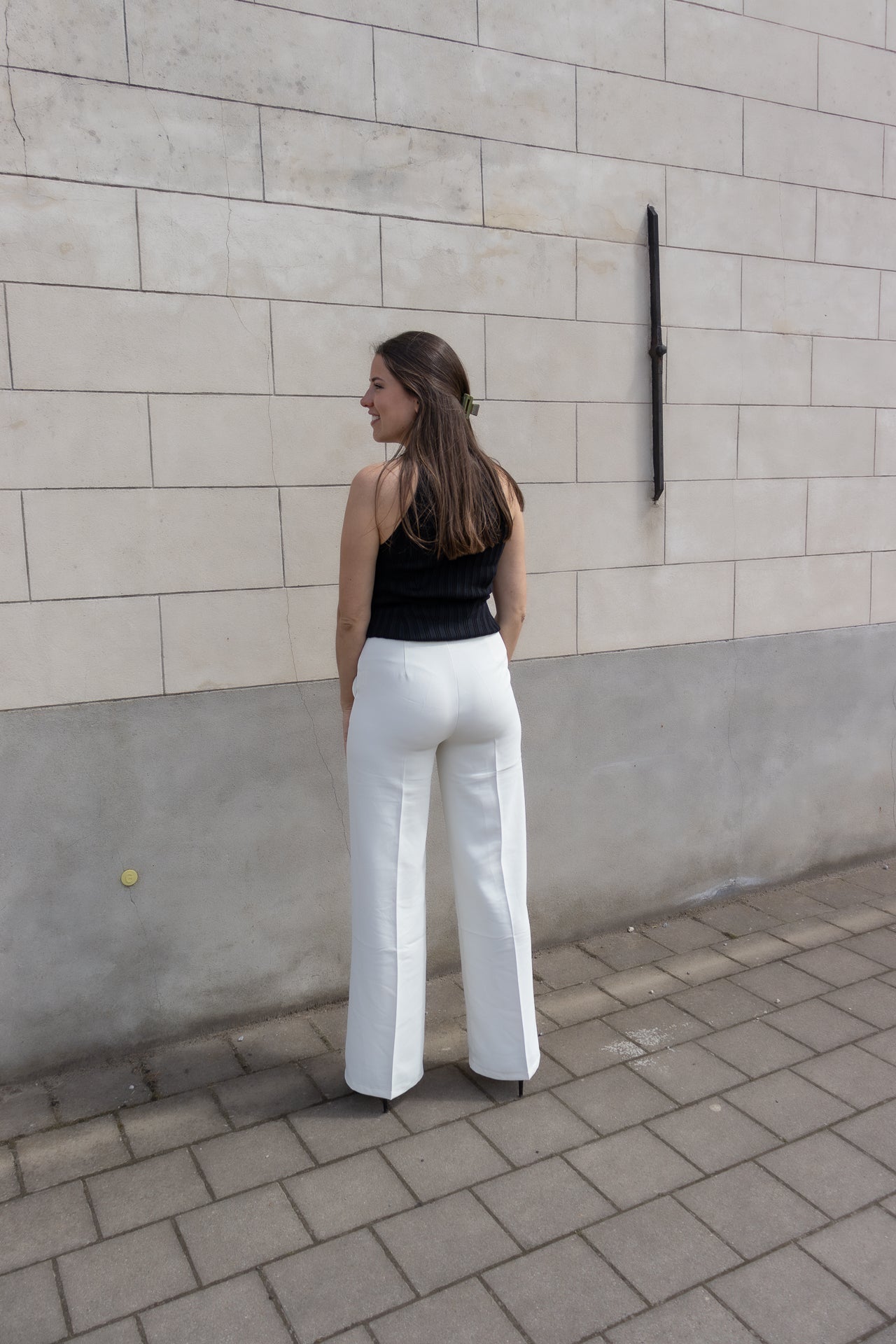 Witte geklede broek - Straight fit - Belice - Bélice At Work - Wit -Dameskledij - Damesbroek - Broek - Lente