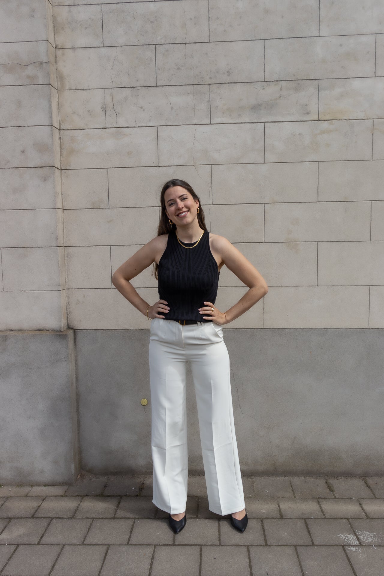 Witte geklede broek - Straight fit - Belice - Bélice At Work - Wit -Dameskledij - Damesbroek - Broek - Lente