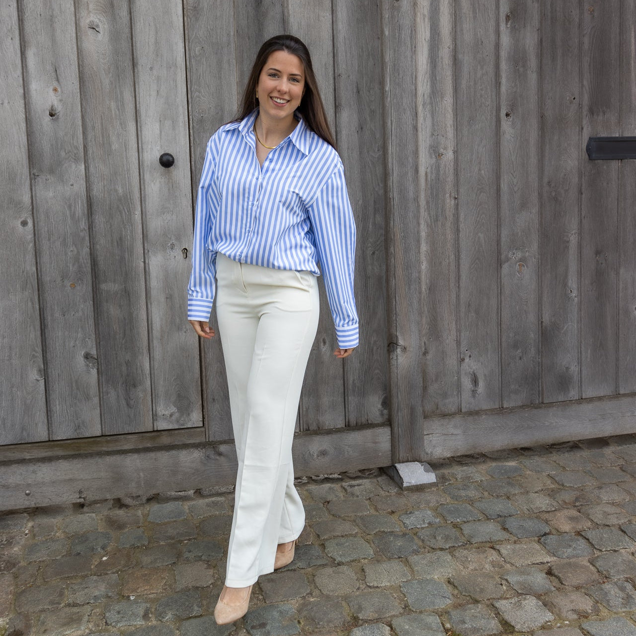Blauw-Wit Gestreept Hemd - Overhemd Dames - Bélice - Belice - Wit - Blauw - Blauw-wit - Gestreept - hemd - Bélice At Work - Zalando