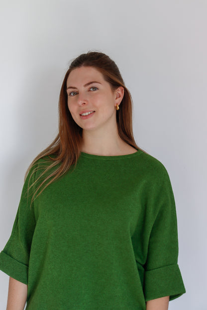 Groene homewear trui met 3/4 mouwen