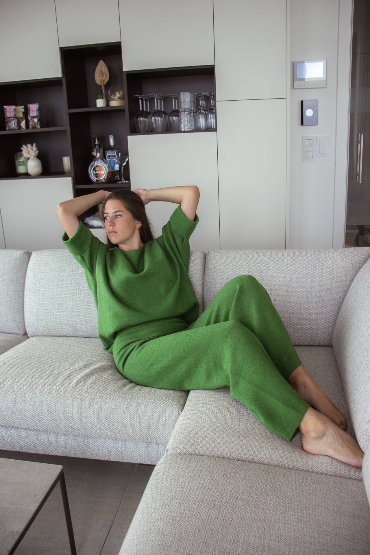 Groene homewear broek