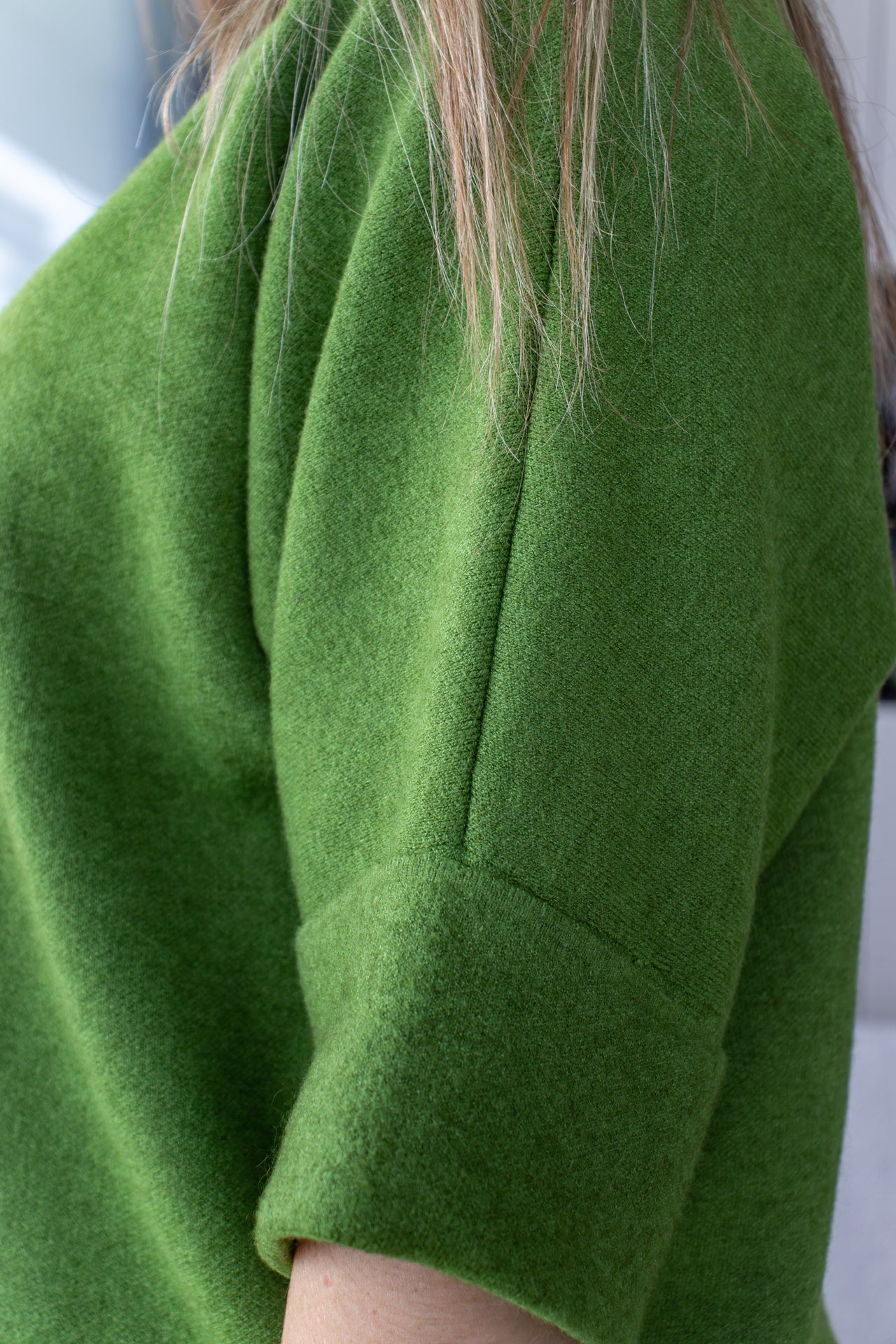 Groene homewear trui met 3/4 mouwen