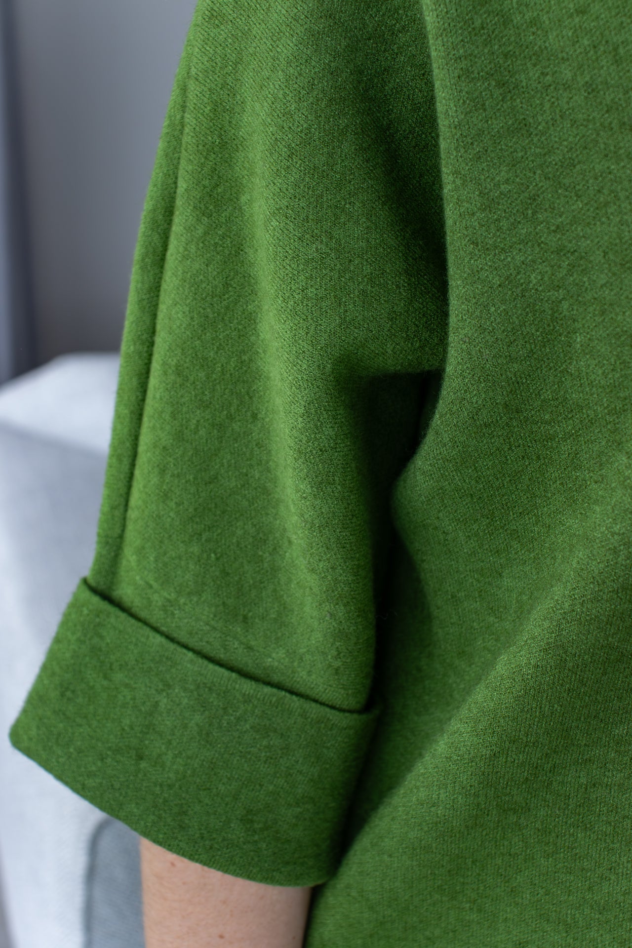 Groene homewear trui met 3/4 mouwen