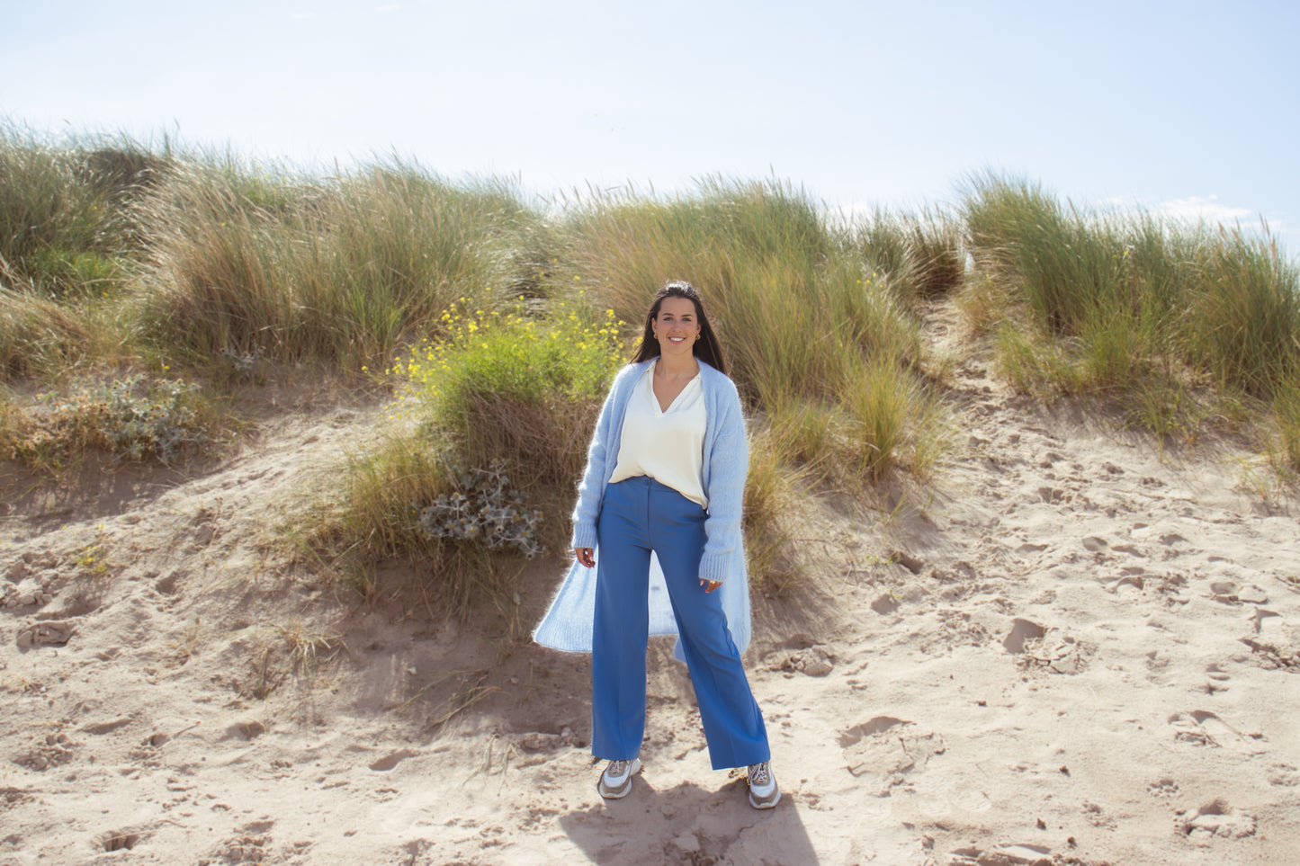 Witte Blouse met Lange Mouwen